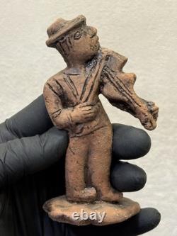 Rare Vintage LKSF Studio Pottery Figurines Trio of Musicians, L. Kiseleva, 1980