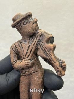 Rare Vintage LKSF Studio Pottery Figurines Trio of Musicians, L. Kiseleva, 1980
