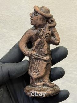 Rare Vintage LKSF Studio Pottery Figurines Trio of Musicians, L. Kiseleva, 1980