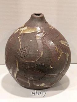 Rare Vintage Large HugeSigned Studio Pottery Vessel Signed ED Or CB