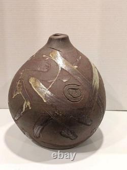 Rare Vintage Large HugeSigned Studio Pottery Vessel Signed ED Or CB