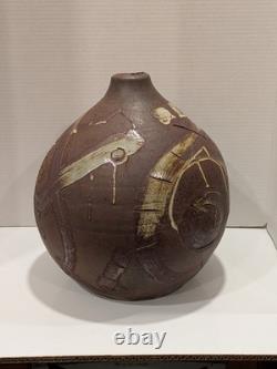 Rare Vintage Large HugeSigned Studio Pottery Vessel Signed ED Or CB