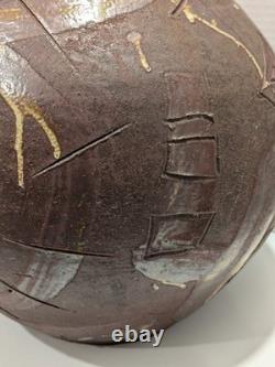 Rare Vintage Large HugeSigned Studio Pottery Vessel Signed ED Or CB