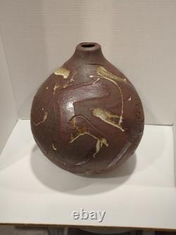 Rare Vintage Large HugeSigned Studio Pottery Vessel Signed ED Or CB