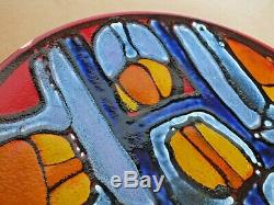 Rare Vintage Large Studio Art Poole Charger/Plate/Dish by Artist Carol Cutler