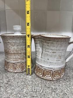 Rare Vintage Los Artesanos Pottery Puerto Rico Hal Lasky Studio Cream & Sugar