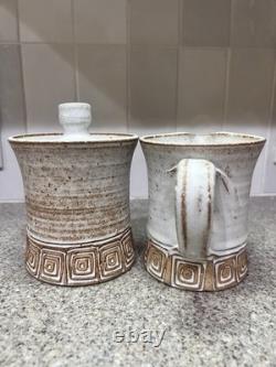 Rare Vintage Los Artesanos Pottery Puerto Rico Hal Lasky Studio Cream & Sugar