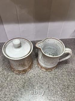 Rare Vintage Los Artesanos Pottery Puerto Rico Hal Lasky Studio Cream & Sugar
