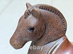 Rare Vintage MCM Studio Pottery Fjord Dala Horse Scandi Sculpture Objet d'Art