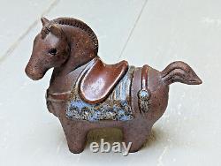Rare Vintage MCM Studio Pottery Fjord Dala Horse Scandi Sculpture Objet d'Art