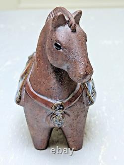 Rare Vintage MCM Studio Pottery Fjord Dala Horse Scandi Sculpture Objet d'Art