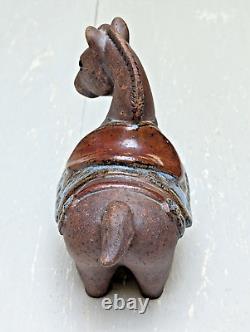 Rare Vintage MCM Studio Pottery Fjord Dala Horse Scandi Sculpture Objet d'Art