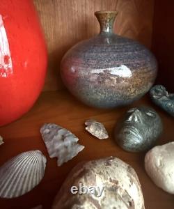 Rare Vintage Mid Century MCM Studio Pottery Bud Vase Ellice T. Johnston Signed