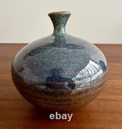 Rare Vintage Mid Century MCM Studio Pottery Bud Vase Ellice T. Johnston Signed