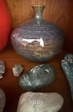 Rare Vintage Mid Century MCM Studio Pottery Bud Vase Ellice T. Johnston Signed