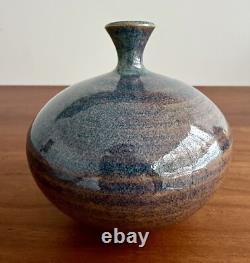 Rare Vintage Mid Century MCM Studio Pottery Bud Vase Ellice T. Johnston Signed