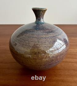 Rare Vintage Mid Century MCM Studio Pottery Bud Vase Ellice T. Johnston Signed