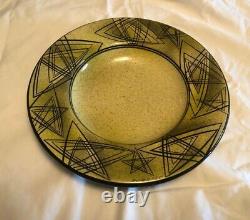 Rare Vintage Mid Century Modern Myrton Purkiss Ceramic Studio Bowl Stunning