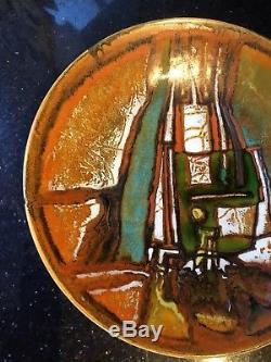Rare Vintage Poole Pottery Studio Ware Abstract 10.75 Charger Plate 1962-64