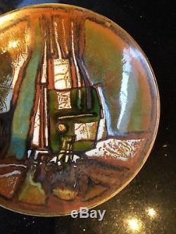 Rare Vintage Poole Pottery Studio Ware Abstract 10.75 Charger Plate 1962-64