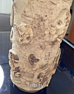 Rare Vintage Pottery Vase With Faces Rare Vintage Pottery Vase With Faces