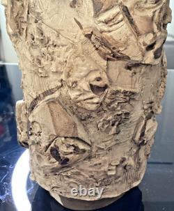 Rare Vintage Pottery Vase With Faces Rare Vintage Pottery Vase With Faces