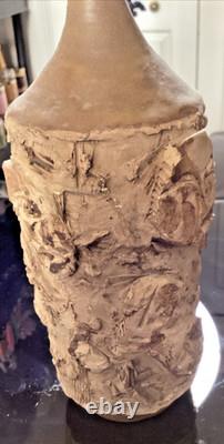 Rare Vintage Pottery Vase With Faces