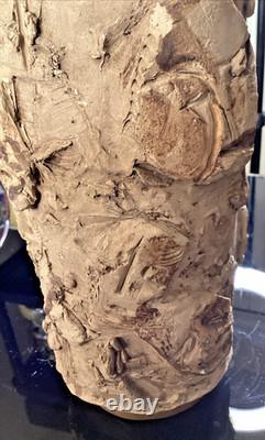 Rare Vintage Pottery Vase With Faces