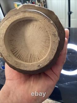 Rare Vintage Pottery Vase With Faces