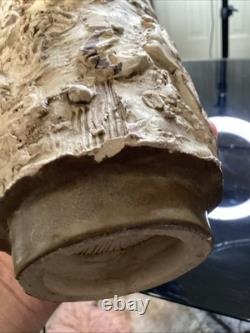 Rare Vintage Pottery Vase With Faces