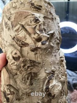 Rare Vintage Pottery Vase With Faces