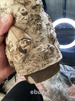 Rare Vintage Pottery Vase With Faces