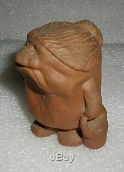 Rare Vintage Robert Maxwell Studio Pottery GRUMPY Cleaning Lady Signed