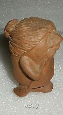 Rare Vintage Robert Maxwell Studio Pottery GRUMPY Cleaning Lady Signed