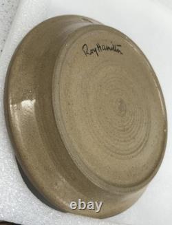 Rare Vintage Roy Hamilton Studio Pottery Dish Hand Painted One-Of-A-Kind Signed