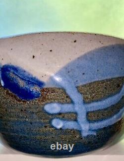 Rare Vintage Signed Abstract Patterned Studio Pottery Bowl 5.5D