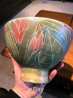 Rare Vintage T & S Harlander Studio Pottery Bowl Brooklin ON 81/3 Diameter 53/4