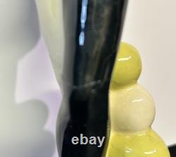Rare Vtg Ceramic Arts Studio King's Jester Flutist & Lutist Figurines Set AS IS