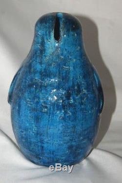 Rare vintage Aldo Londi Bitossi penguin money box mid century studio pottery