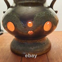 Retro West German Skandesco Studio Pottery Floor Table Lamp Fat Lava Vintage