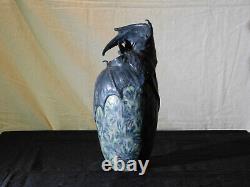 Richard Freiwald Studio Art Pottery Bat & GOTHIC BloodMoon Bat Stoneware Vase