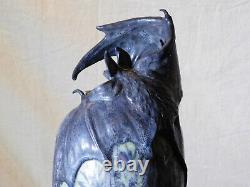 Richard Freiwald Studio Art Pottery Bat & GOTHIC BloodMoon Bat Stoneware Vase