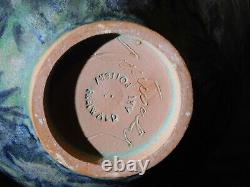 Richard Freiwald Studio Art Pottery Bat & GOTHIC BloodMoon Bat Stoneware Vase