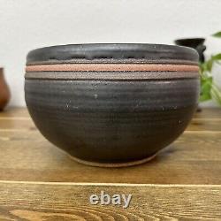 Richard Masterson Pottery Studio Bowl Santa Fe Clay Blackstone Stoneware Art VTG