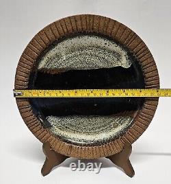 Richard Peeler (1926-1998) Studio Art Pottery 9 Glazed Plate Bowl Signed