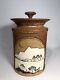 Rick Schlag Studio Pottery Jar (Mountainous Landscape) Vintage 1982