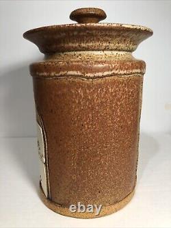 Rick Schlag Studio Pottery Jar (Mountainous Landscape) Vintage 1982