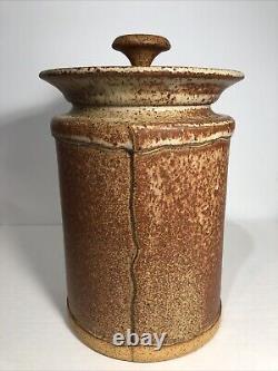 Rick Schlag Studio Pottery Jar (Mountainous Landscape) Vintage 1982