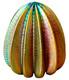Robert Held Iridescent Studio Art Glass Crystal Paperweight Urchin Vtg Canada