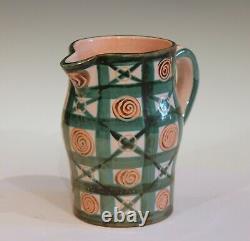 Robert Picault French Studio Pottery Vintage Geometric Pitcher Vase
